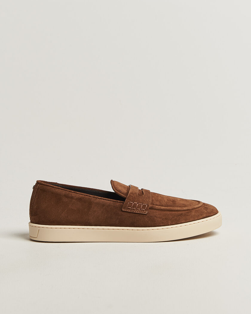 Canali Summer Loafers Brown Suede – Marrón