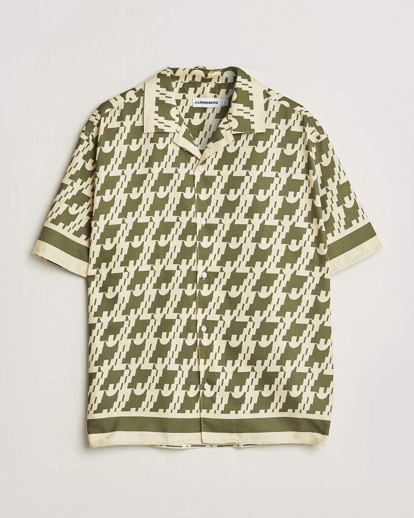 J.Lindeberg Ellis Border Resort Shirt Glitch Kalamata – Amarillo