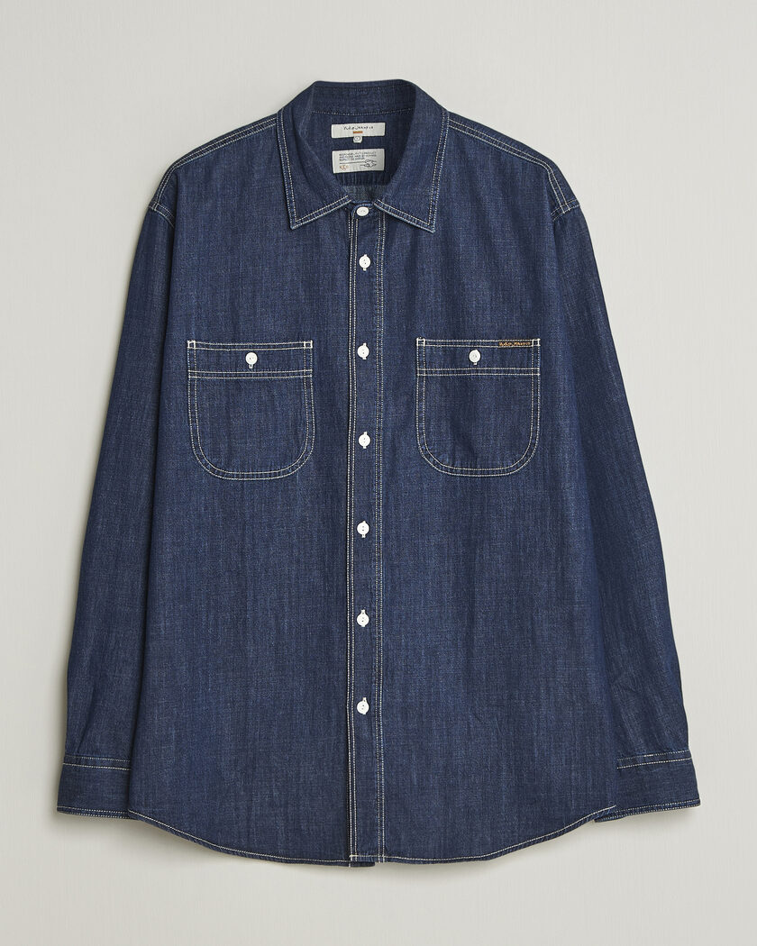 Nudie Jeans Julian Denim Shirt Rinsed – Azul