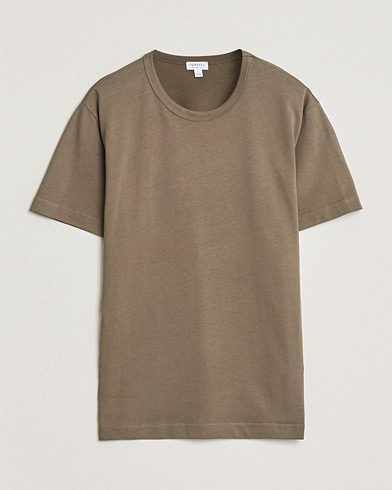 Sunspel Single Jersey Supima Cotton T-Shirt Dark Cedar – Marrón