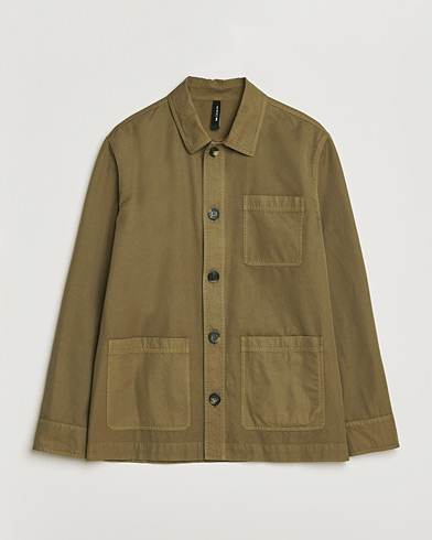 Kiton Cotton Canvas Chore Jacket Military – Verde