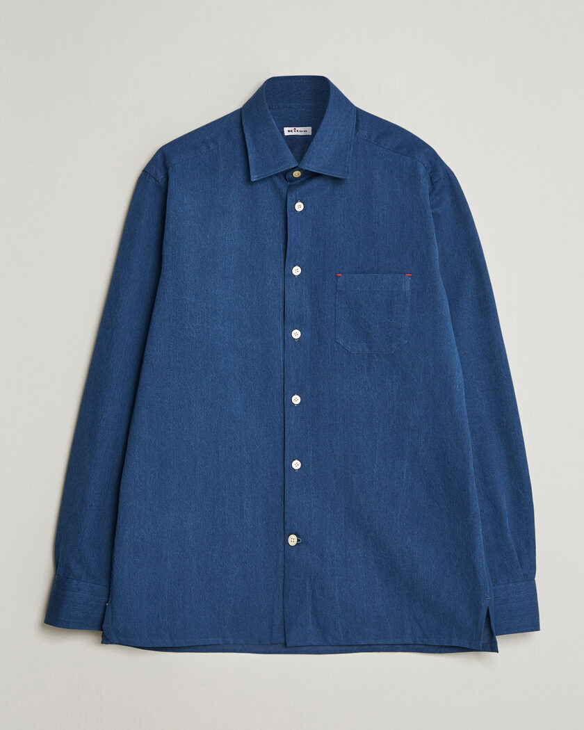 Kiton Denim Sport Shirt Medium Blue – Azul