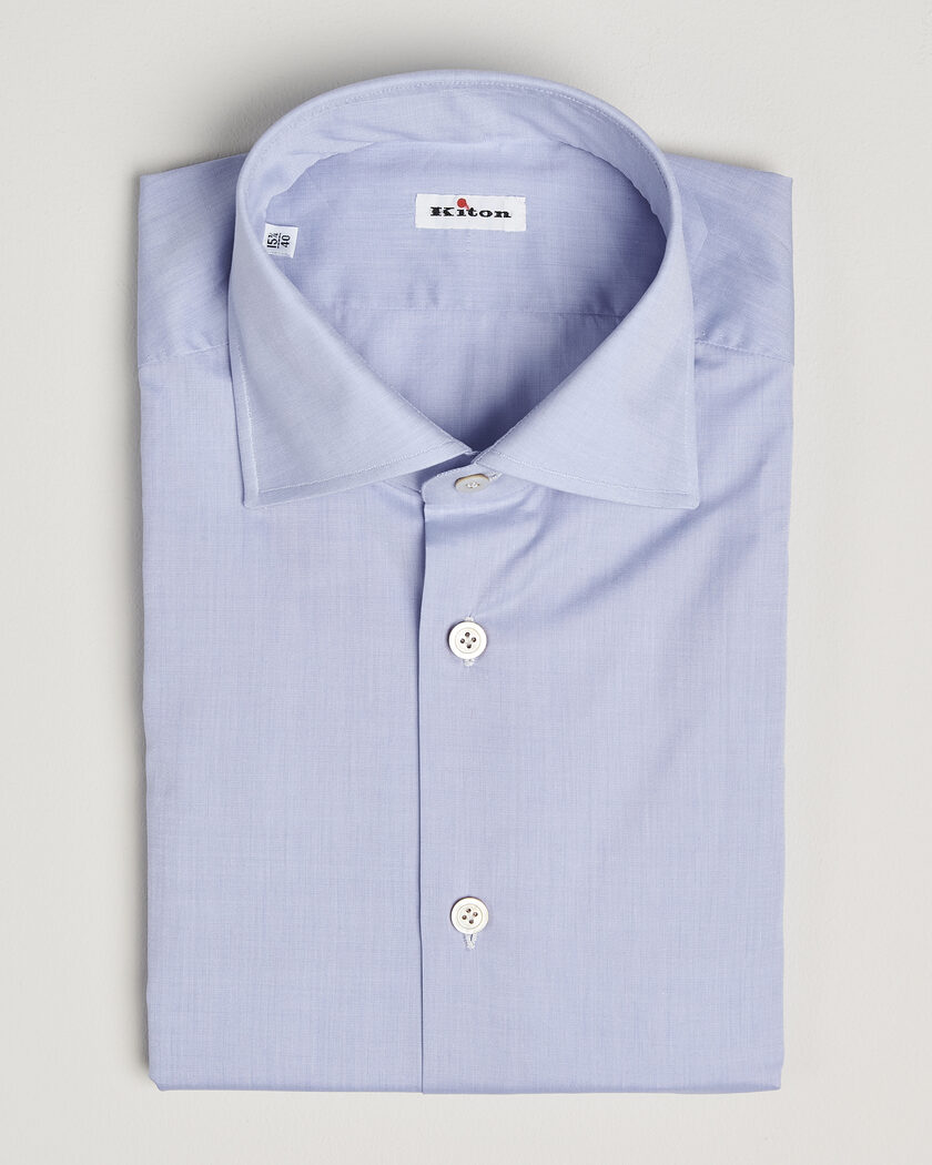Kiton Slim Fit Dress Shirt Light Blue – Azul