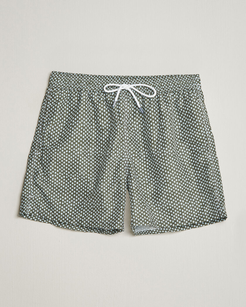 Fedeli Madeira Swim Trunk Green Flowers – Verde