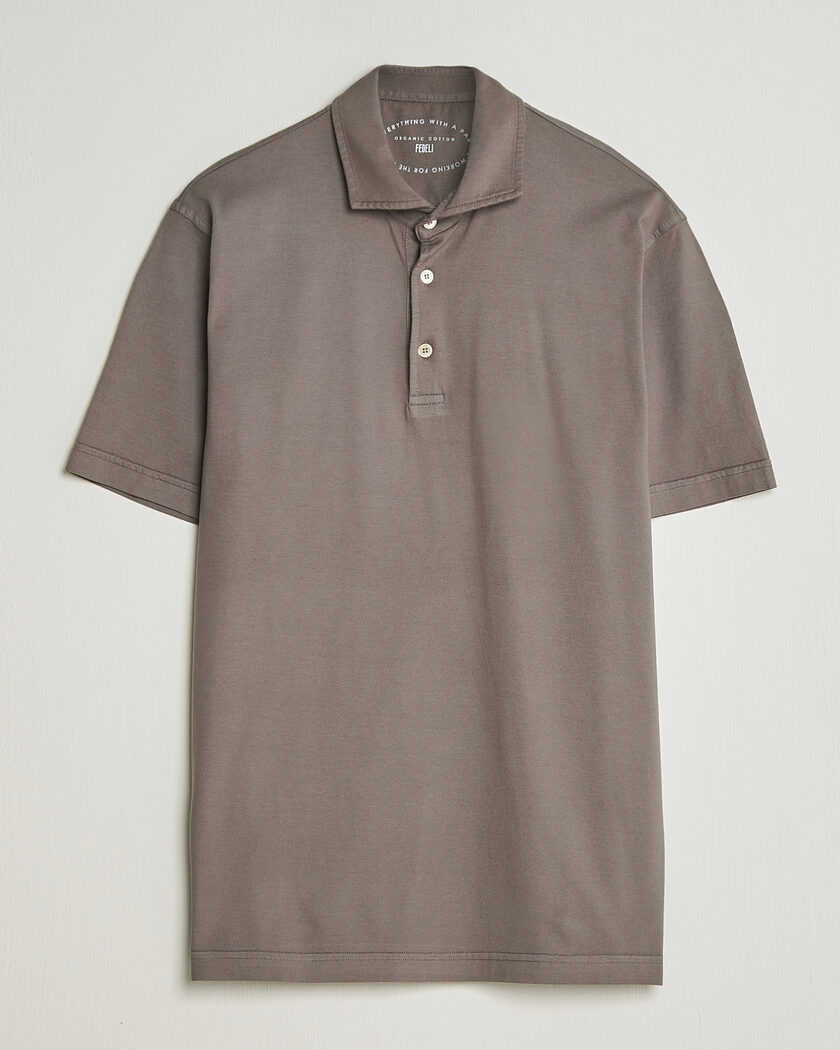 Fedeli Zero Organic Cotton Polo Taupe – Marrón