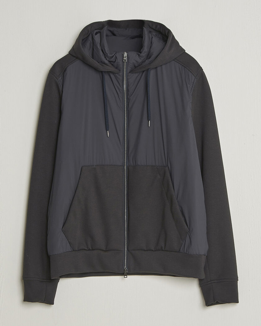 Herno Hooded Hybrid Jacket Navy – Azul