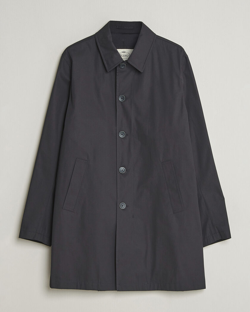 Herno Cotton Car Coat Navy – Azul