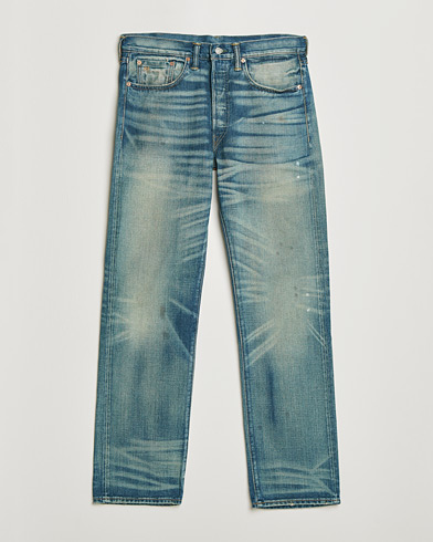 RRL Straight Fit 5-Pocket Denim Milner Wash – Azul