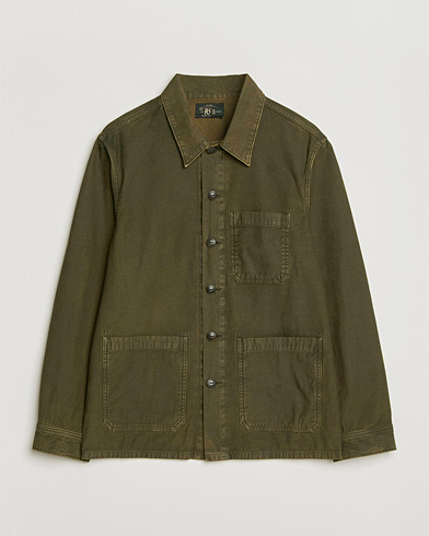 RRL Asher Overshirt Washed Brown – Marrón