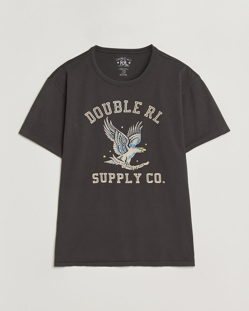 RRL Eagle Print Tee Faded Black – Negro