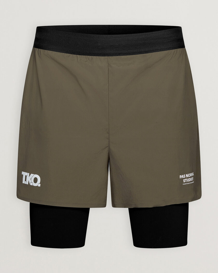 Pas Normal Studios TKO Balance 2-in-1 Shorts Dark Stone – Marrón