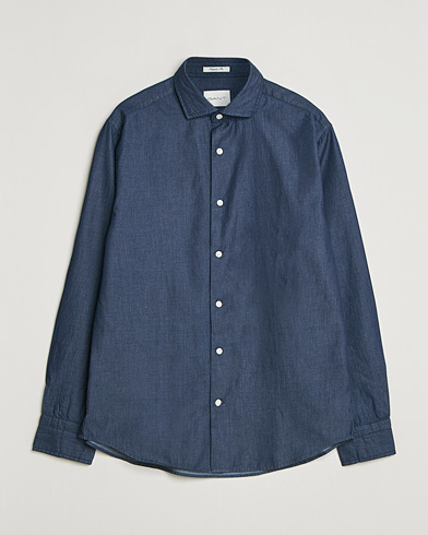 Gant Regular Fit Indigo Twill Shirt Dark Indigo – Azul