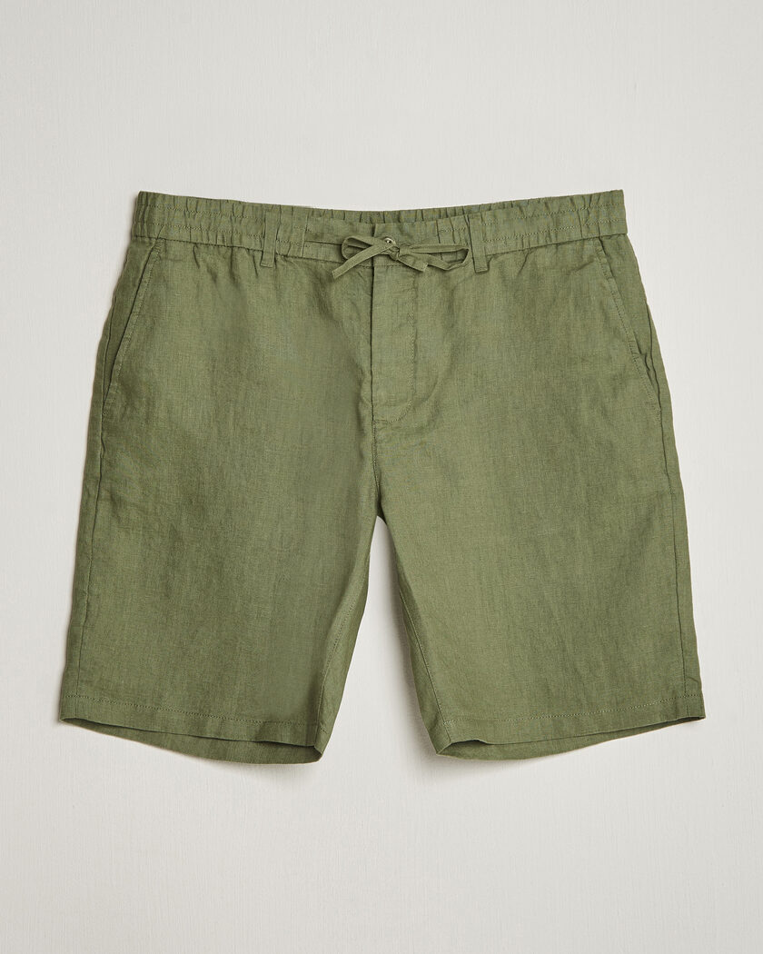 Gant Regular Fit Linen Drawstring Shorts Dry Herb Green – Verde
