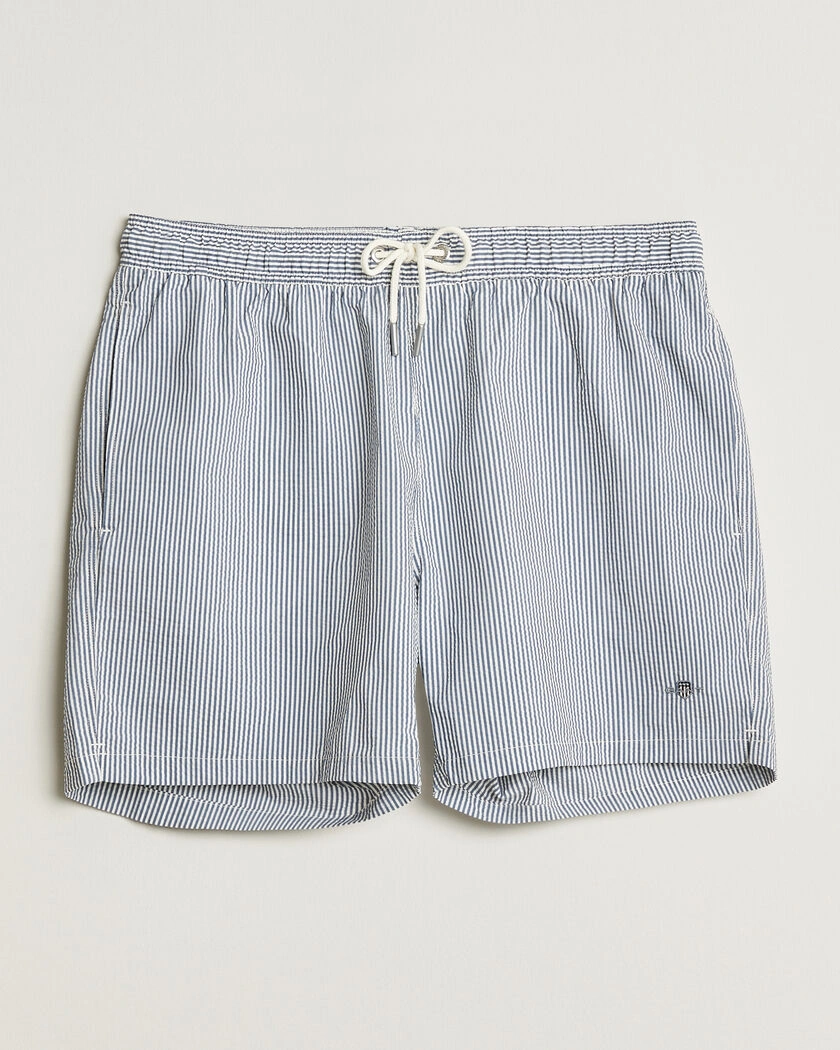 Gant Seersucker Striped Swimshorts Vintage Blue – Azul