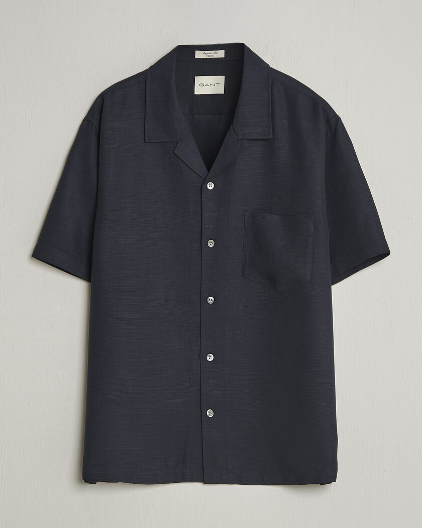 GANT Regular Fit Lyocell Resort Shirt Evening Blue – Azul