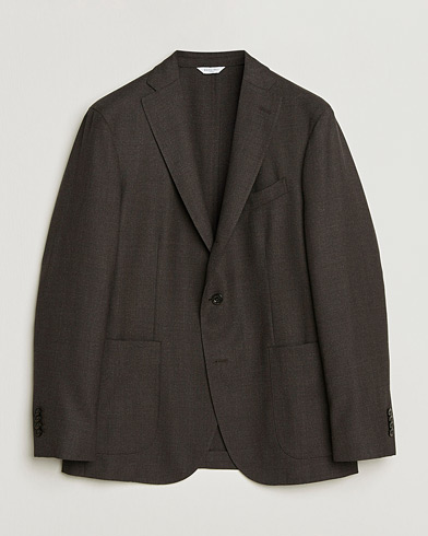 Boglioli K Jacket Wool Hopsack Blazer Dark Brown – Marrón