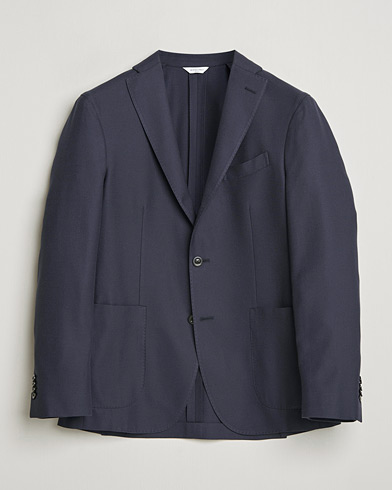 Boglioli K Jacket Loro Piana Cotton/Cashmere Blazer Navy – Azul