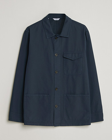 Boglioli Cotton Gabardine Work Jacket Navy – Azul