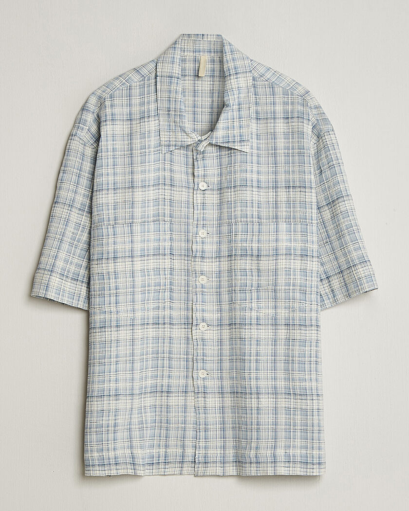 Sunflower Adam Short Sleeve Shirt Light Blue Check – Azul
