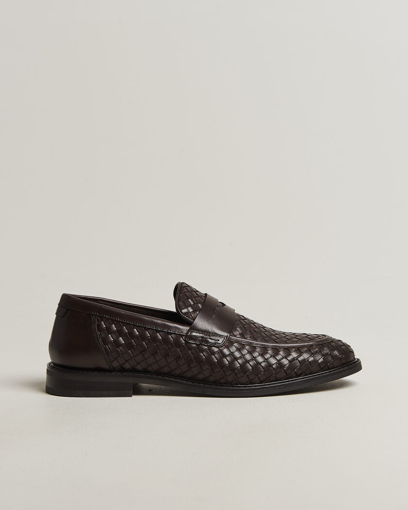 Gant Lozham Braided Leather Loafer Dark Brown – Marrón