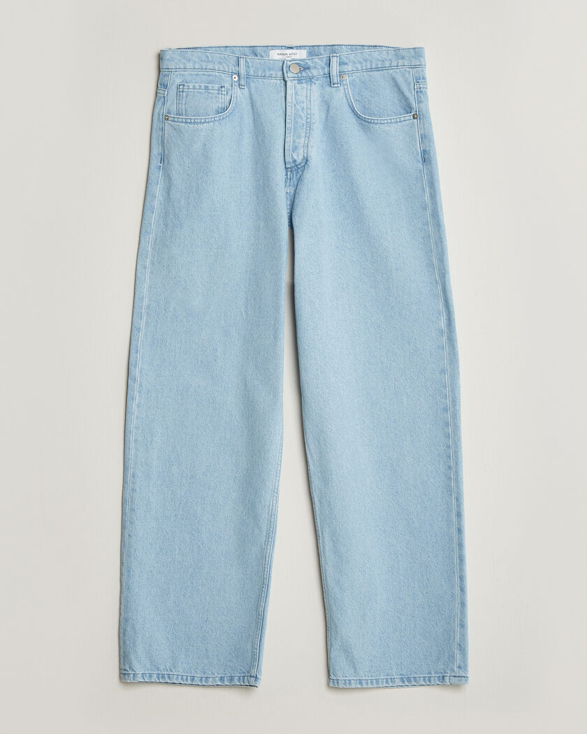 Maison Kitsuné Wide Fit Jeans Light Washed Indigo – Azul