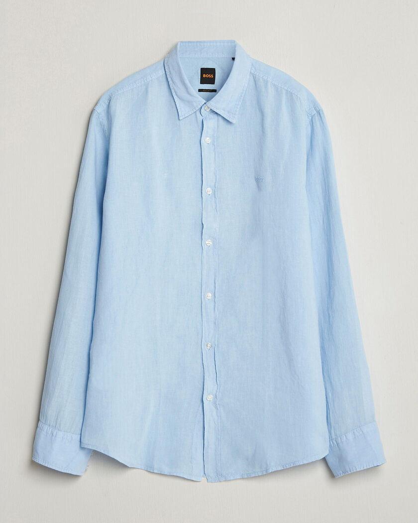 BOSS ORANGE Relegant Linen Shirt Light Blue – Azul