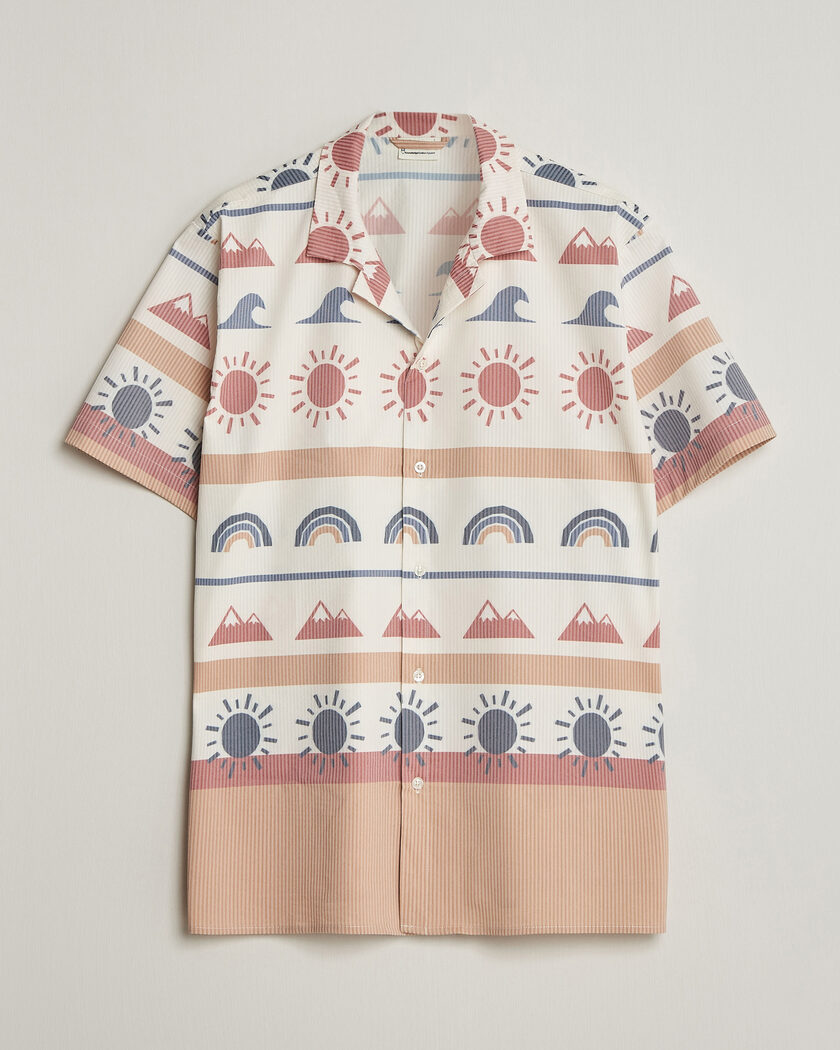 KnowledgeCotton Apparel Relaxed Printed AOP Short Sleeve Shirt Multi – Multicolor