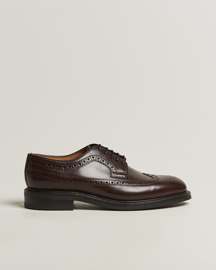 Loake Shoemakers Sovereign Longwing Leather Derby Dark Brown – Marrón