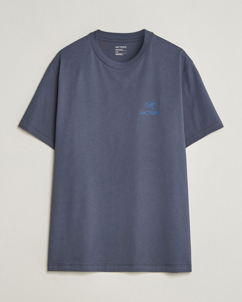 Arc'teryx Kragg Cotton Bird Word T-Shirt Dark Stratus – Azul