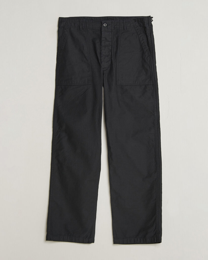orSlow Regular Fit Original Sateen Fatigue Pants Black – Negro