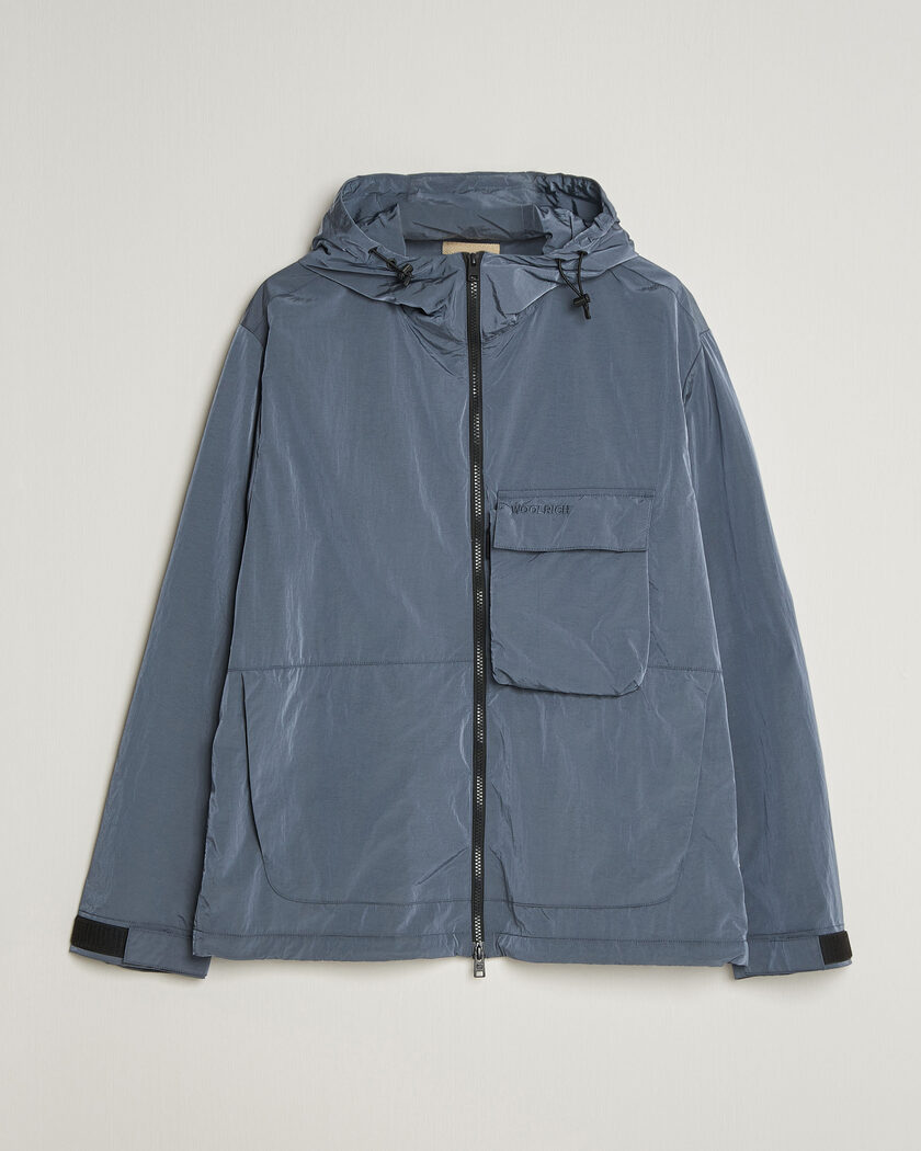 Woolrich Shiny Nylon Hooded Jacket Grisaille – Gris