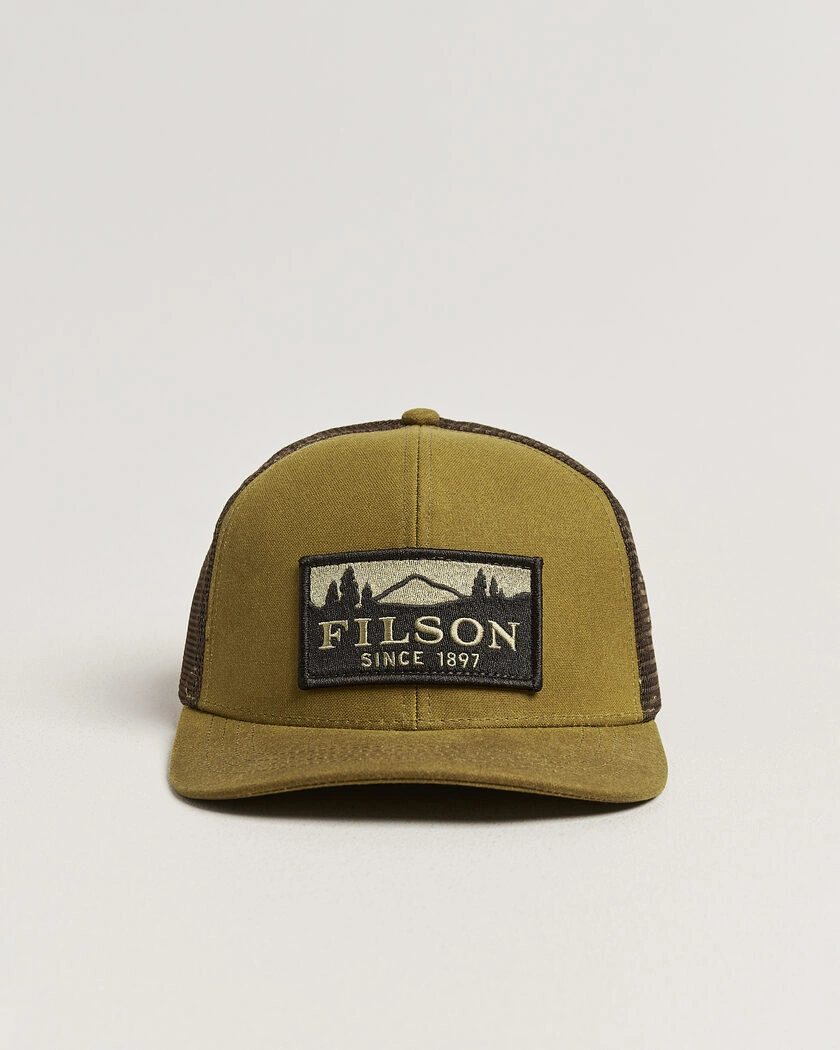Filson Scenic Waxed Logger Mesh Cap Dark Tan – Marrón