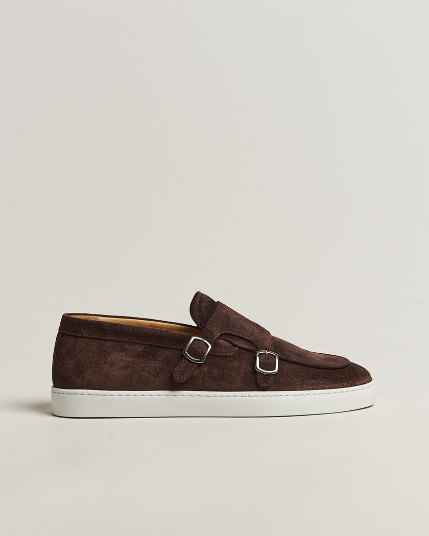 Fliteless Suede Monk Strap Sneaker Loafer Dark Brown – Marrón