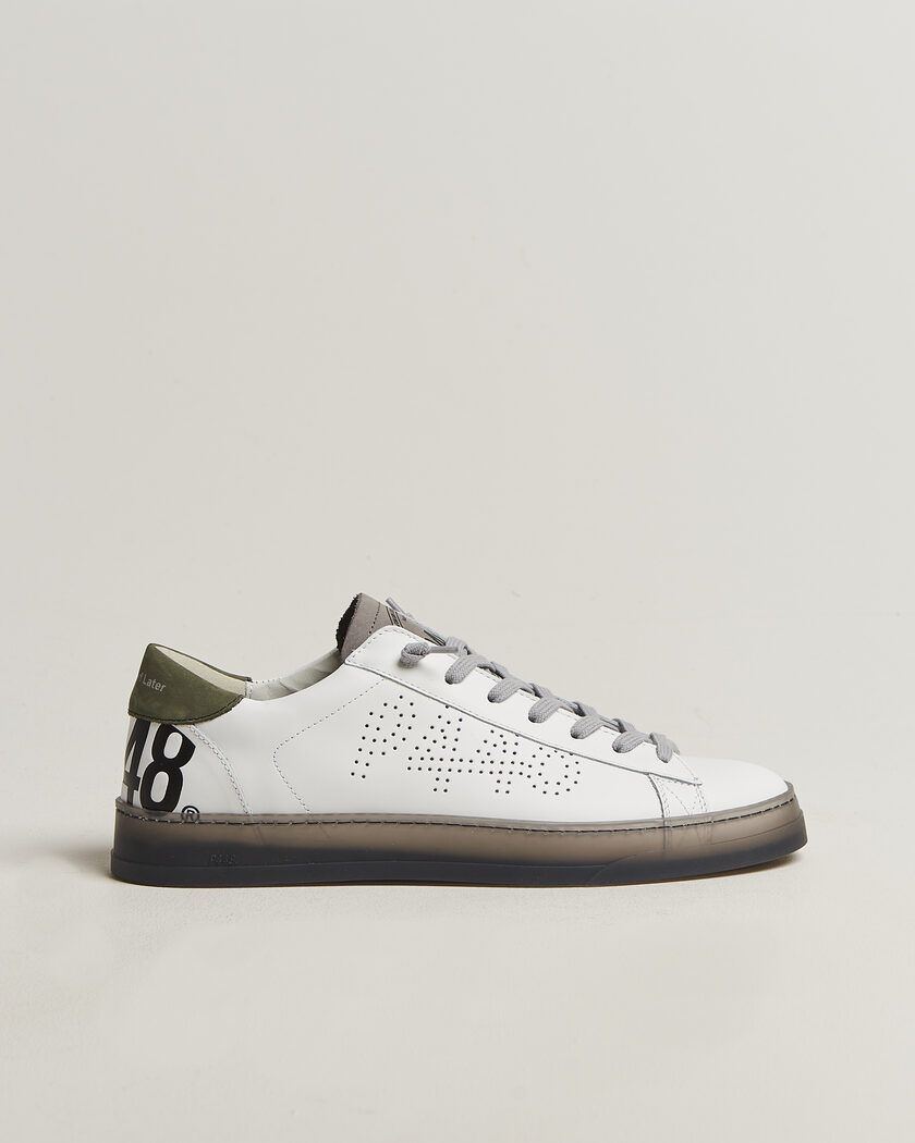 P448 Jack Leather Sneaker White/Grey – Blanco