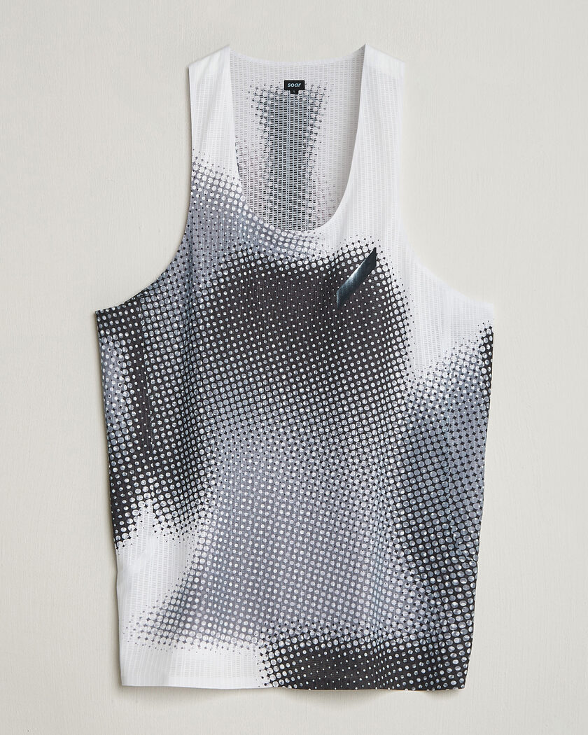 SOAR Running Race Vest Black/White – Negro