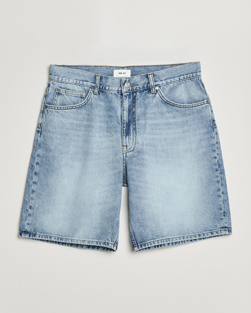 NN07 Otis Denim Shorts Light Blue Washed – Azul