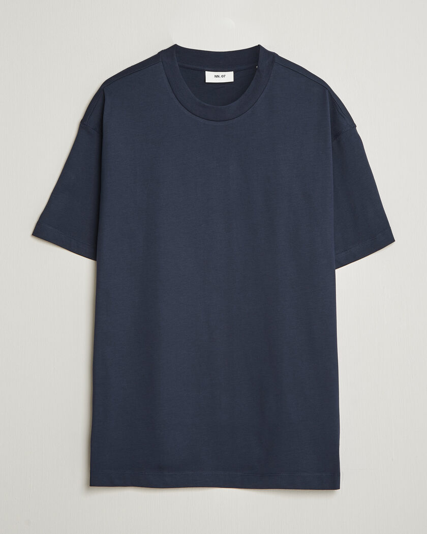 NN07 Lionel Suvin Cotton Crew Neck T-Shirt Navy Blue – Azul