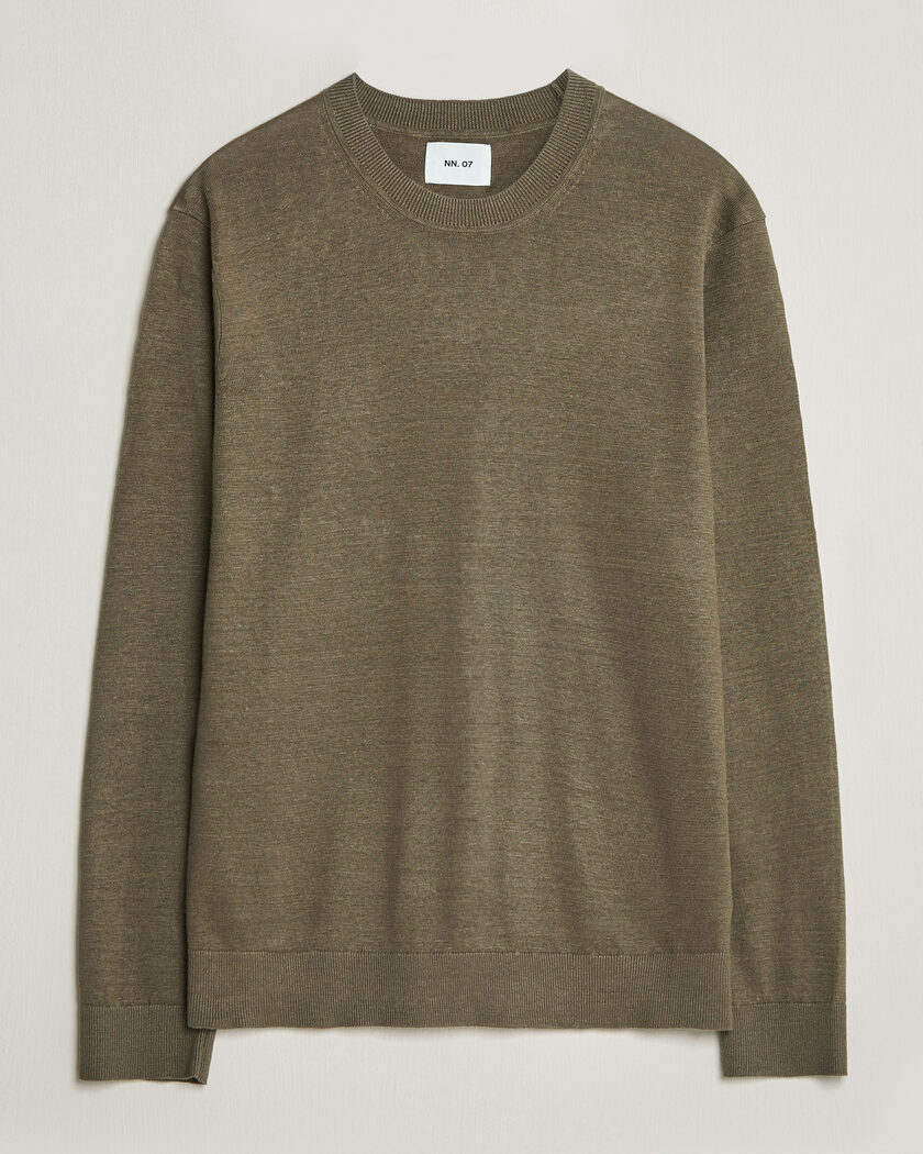 NN07 Ted Linen Knitted Sweater Capers Green – Verde