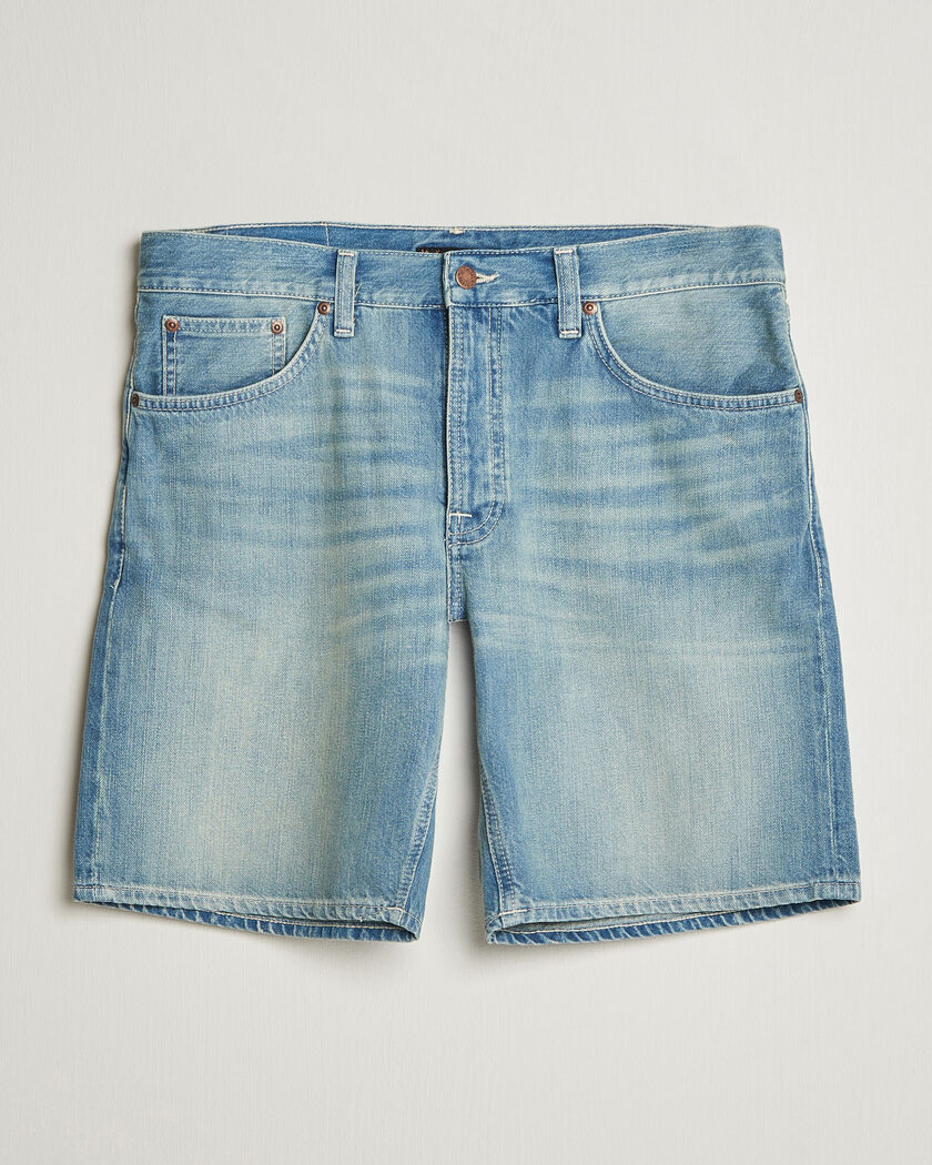 Nudie Jeans Seth Denim Shorts Drift Wood Light Blue – Azul
