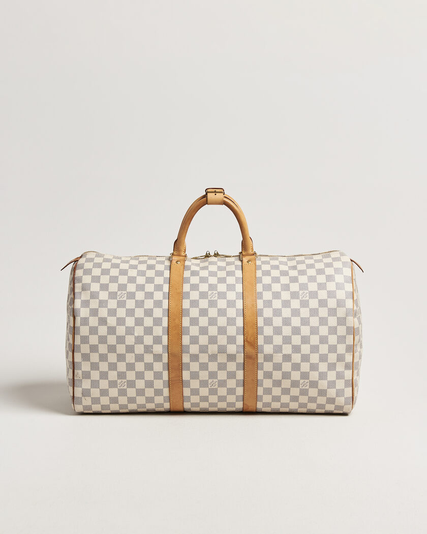 Louis Vuitton Pre-Owned Keepall 50 Damier Azur – Blanco