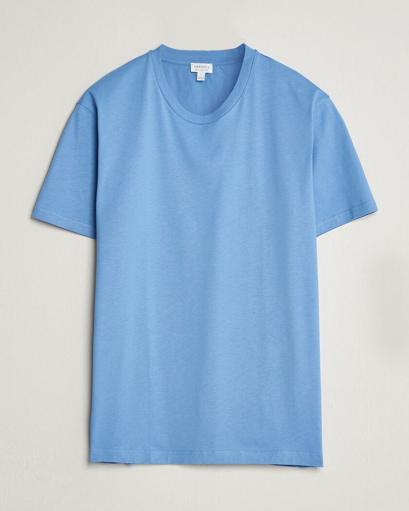 Sunspel Riviera Midweight T-Shirt Azure Blue – Azul