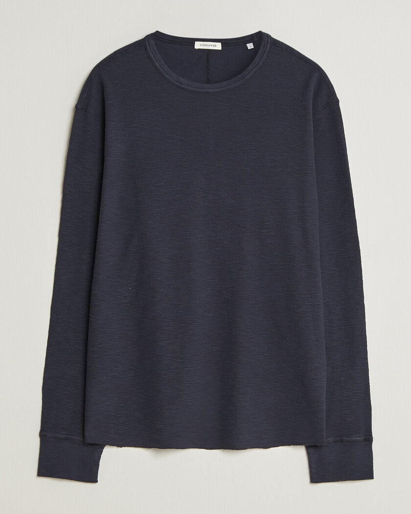 Sunflower Long Sleeve Waffle Tee Navy – Azul