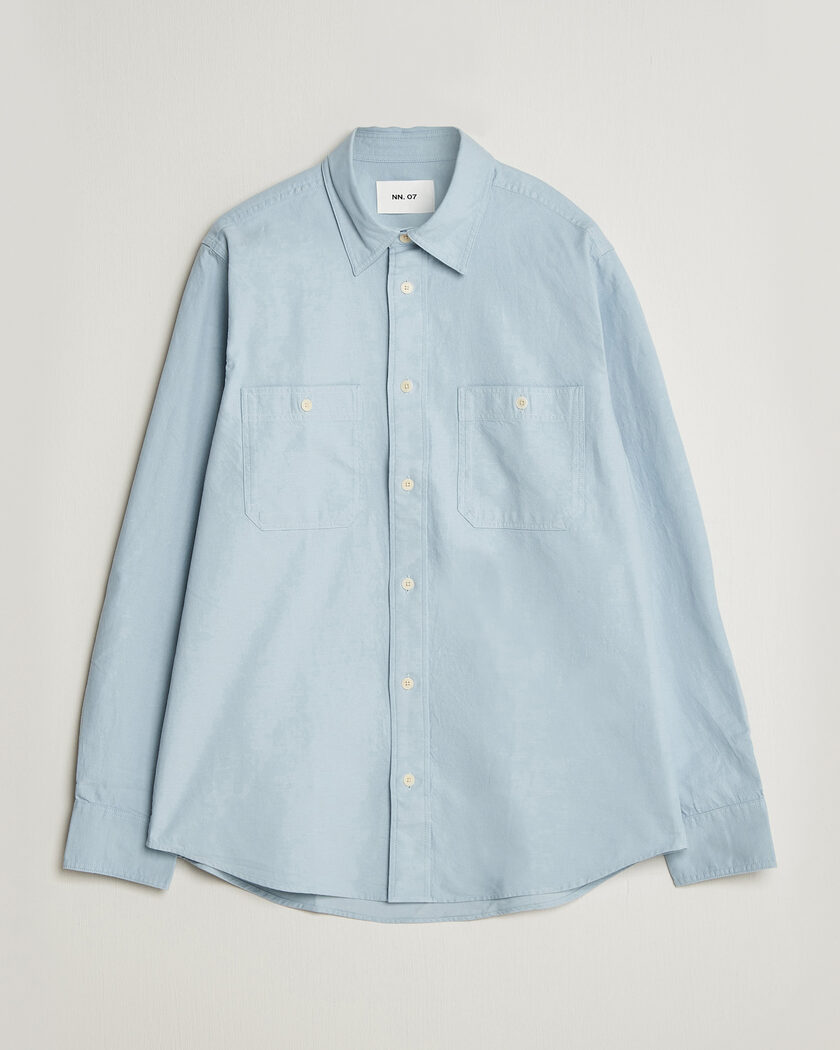 NN07 Colby Twill Overshirt Sky Mist – Azul