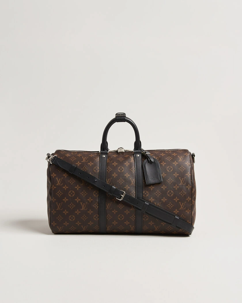 Louis Vuitton Pre-Owned Keepall 45 Bandouliére Monogram Macassar – Marrón