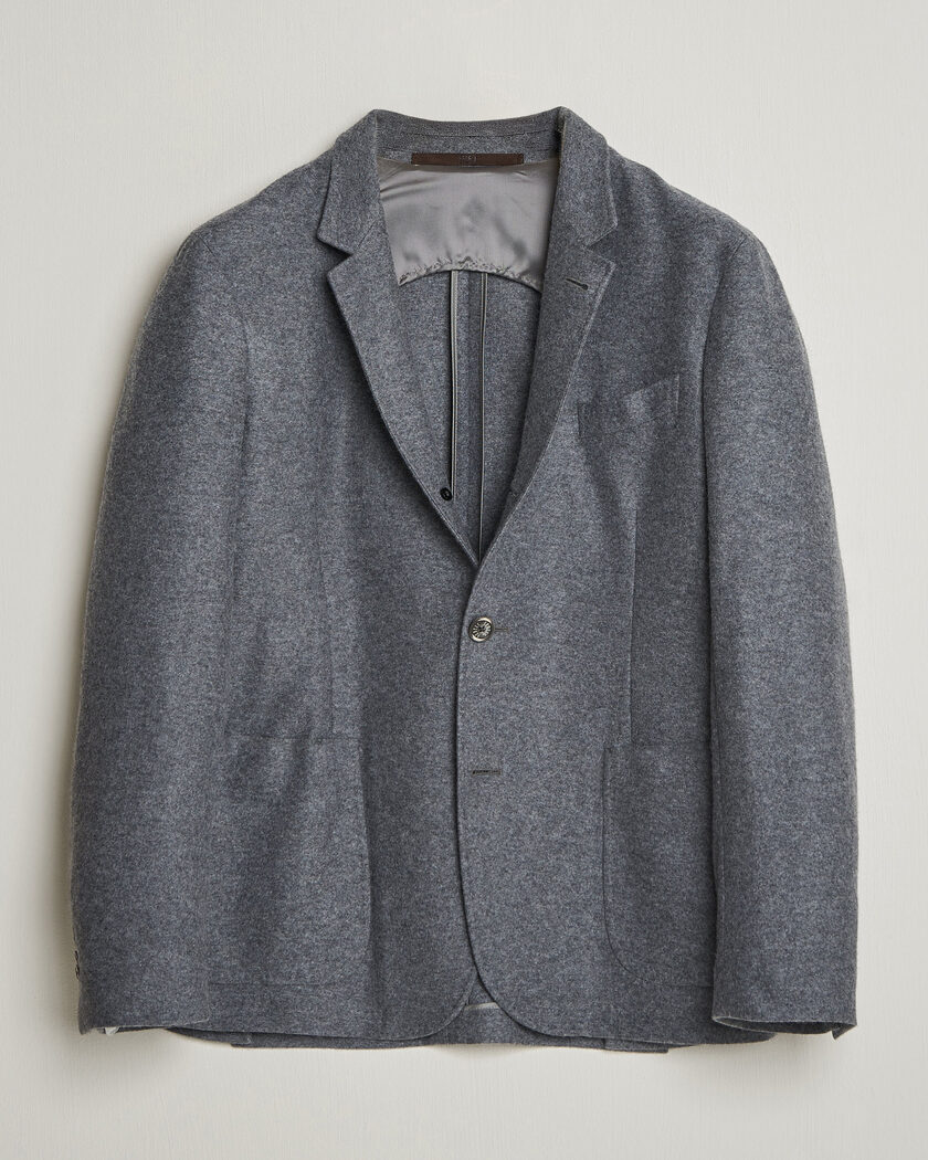 Fedeli Cashmere Flannel Jacket Grey Melange – Gris
