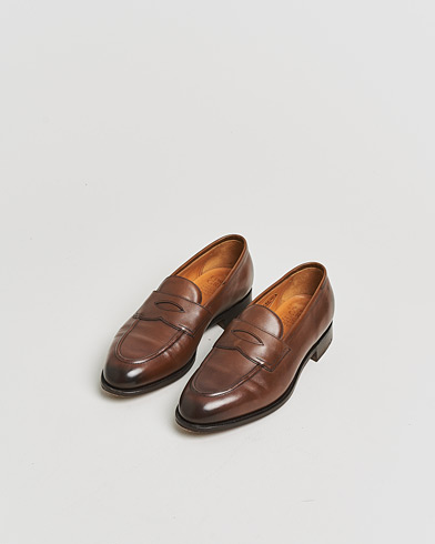 Pre-owned Edward Green Piccadilly Penny Loafer Dark Oak Antique UK7,5 - EU41,5 – Marrón