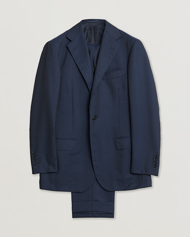 Pre-owned Ring Jacket Mohair Blend Suit Navy 52 – Beige