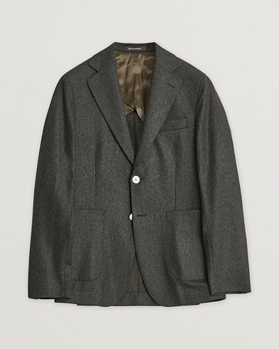 Pre-owned Oscar Jacobson Edgar Wool Flannel Blazer Brown 44 – Marrón