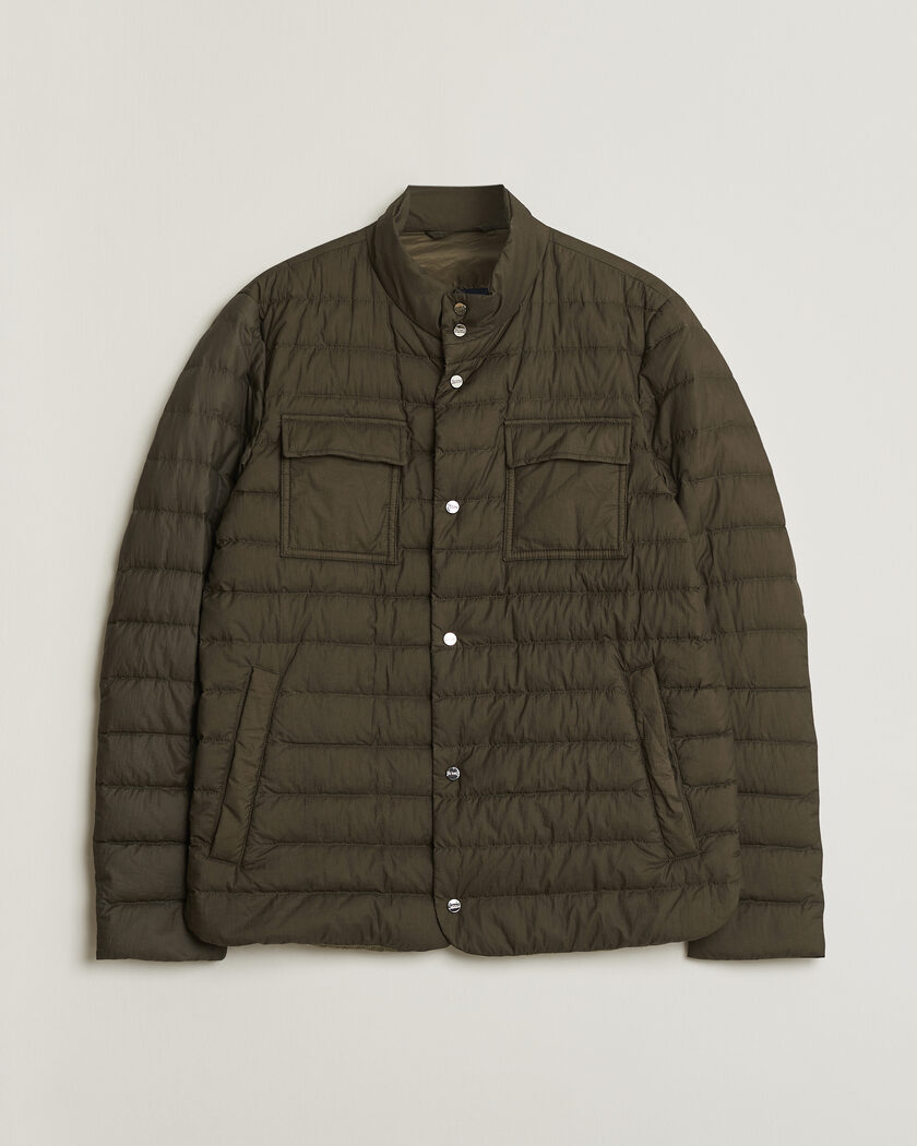 Pre-owned Herno Nylon Jacket Dark Olive 48 – Azul