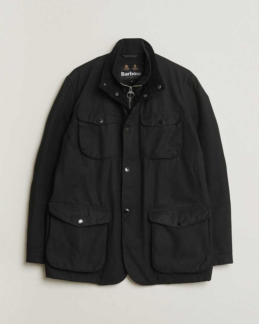 Pre-owned Barbour Lifestyle Ogston Waxed Jacket Black L – Negro